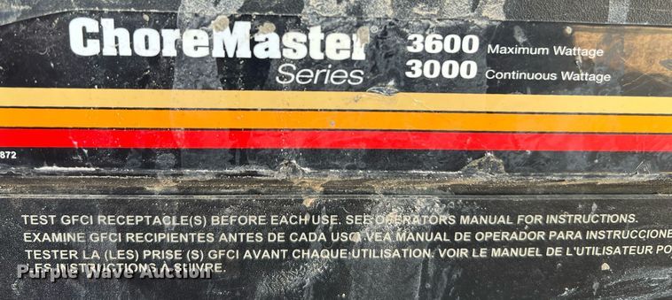 image for item MF9980 (2) ChoreMaster Gen-3600-0MM0 generators