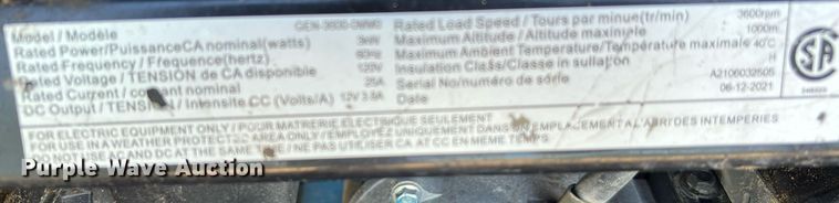 image for item MF9980 (2) ChoreMaster Gen-3600-0MM0 generators