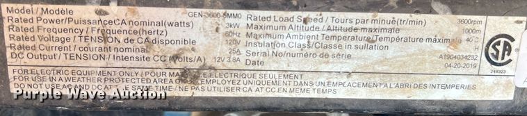 image for item MF9980 (2) ChoreMaster Gen-3600-0MM0 generators