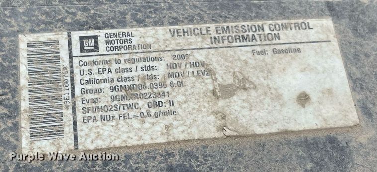 image for item MR9074 2009 Chevrolet Silverado 2500HD  Ext. Cab pickup truck