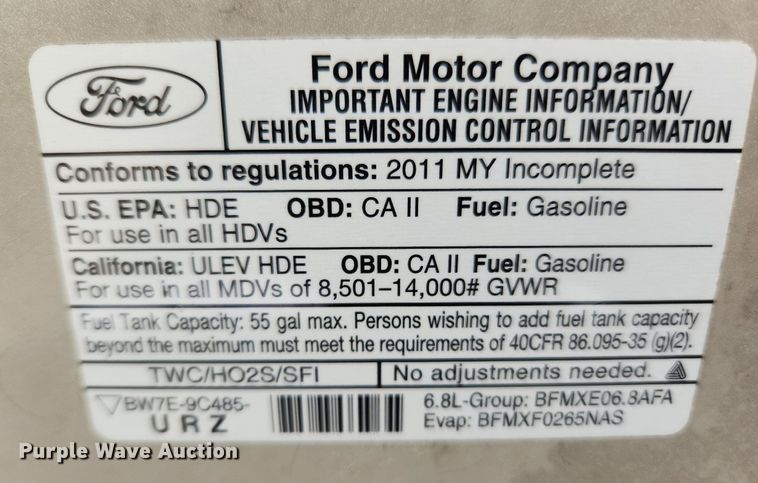 image for item MW9764 2011 Ford E350 Super Duty  utility van