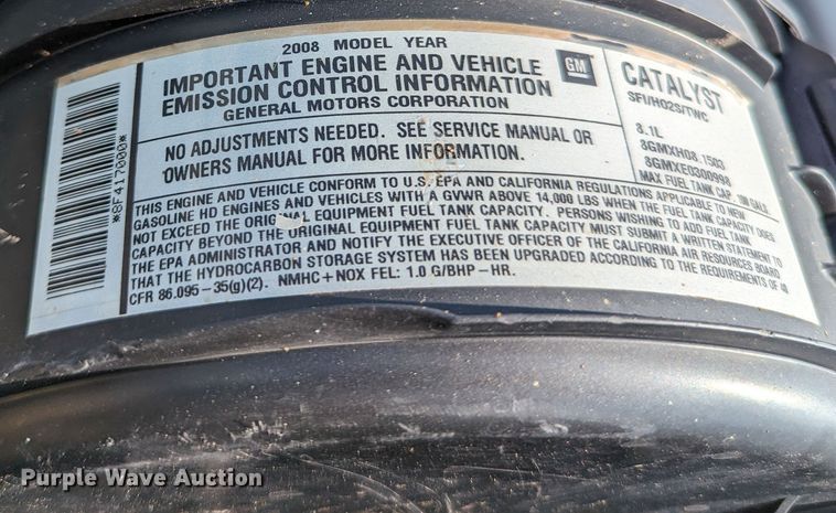 image for item MX9292 2008 Chevrolet C4500  Crew Cab flatbed truck