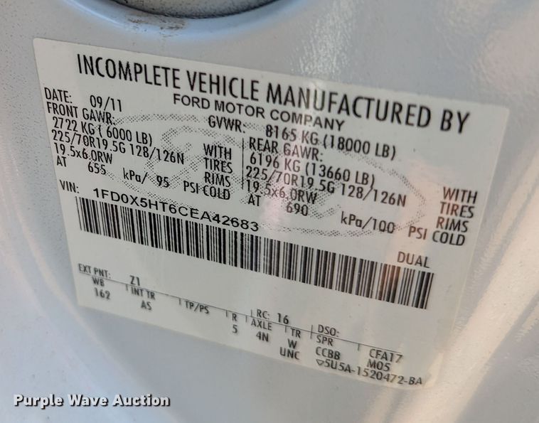 image for item MX9300 2012 Ford F550  SuperCab flatbed truck