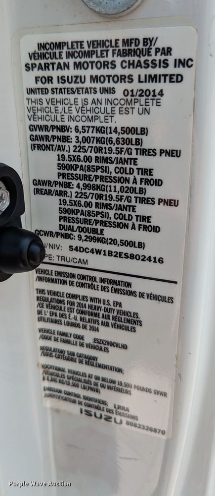 image for item MX9310 2014 Isuzu NPR HD  landscaping truck