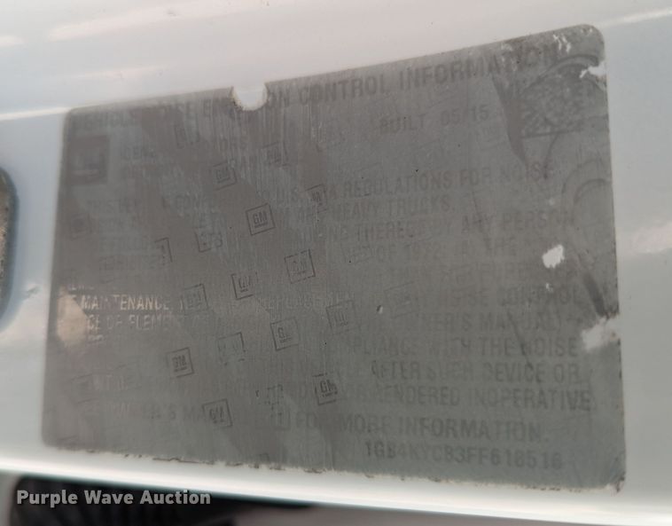 image for item MX9311 2015 Chevrolet Silverado 3500HD  Crew Cab utility bed pickup truck