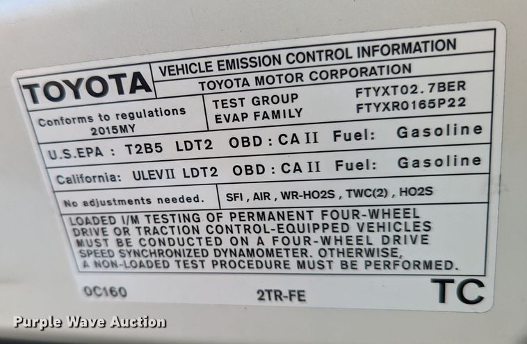 image for item MX9314 2015 Toyota Tacoma  Access Cab pickup truck