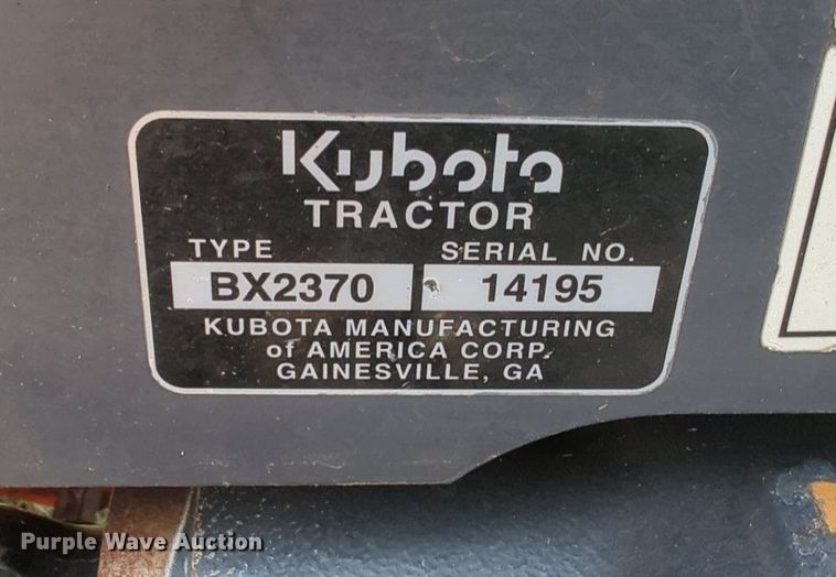 image for item MY9317 Kubota BX2370  MFWD tractor