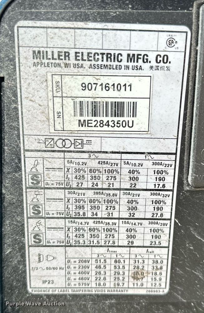 image for item OG9003 (6) Miller XMT welders