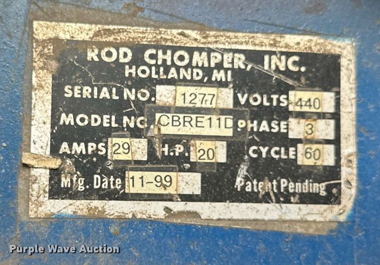 image for item OG9006 Rod Chomper Inc.  re-bar bender