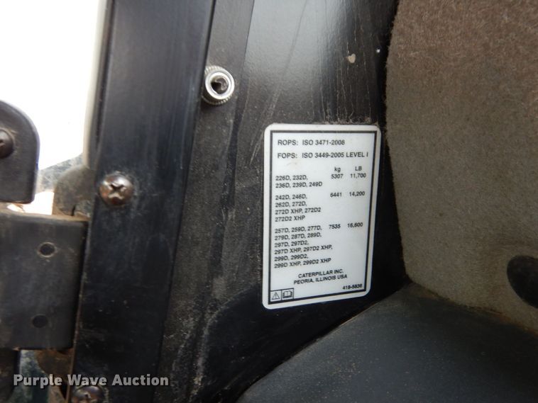 image for item AF9711 2017 Caterpillar 257D  tracked skid steer loader