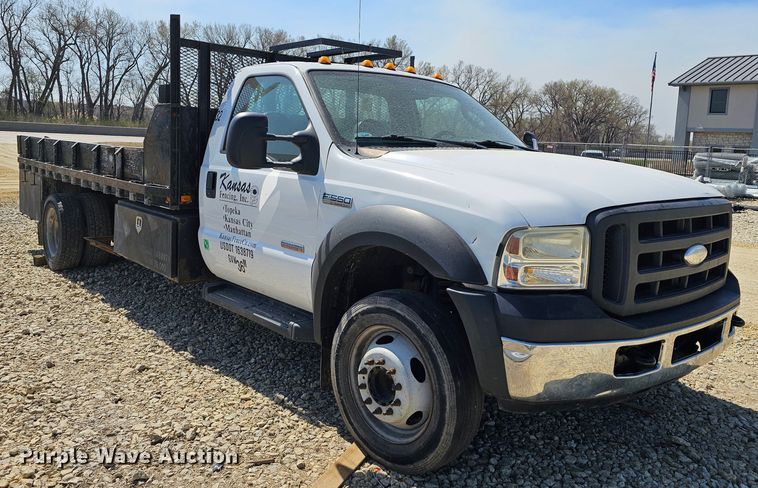 image for item DK1734 2006 Ford F550 Super Duty XL  dump flatbed truck