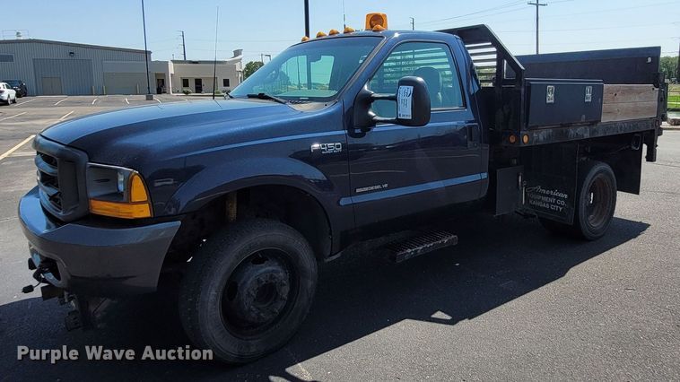 image for item DK1912 2001 Ford F450 Super Duty XL  dump flatbed truck