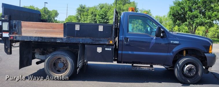 image for item DK1912 2001 Ford F450 Super Duty XL  dump flatbed truck