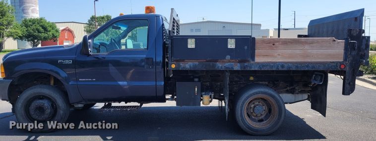 image for item DK1912 2001 Ford F450 Super Duty XL  dump flatbed truck