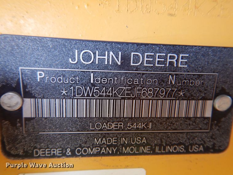 image for item DK5238 2018 John Deere 544K-II  wheel loader