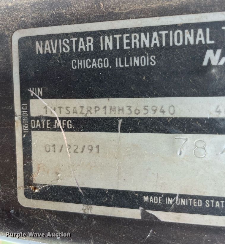 image for item DM0250 1991 International 4600  dump truck