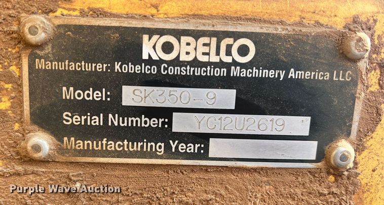 image for item DN3019 2013 Kobelco SK350  excavator