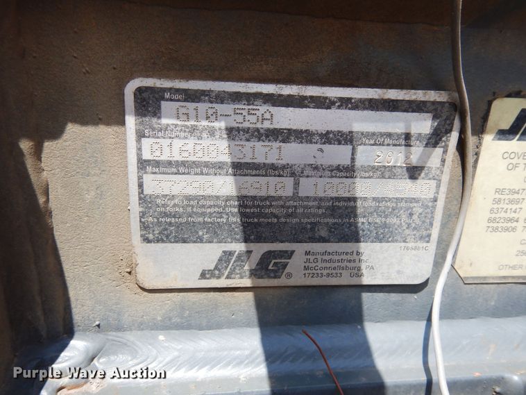 image for item DN6428 2012 JLG G10-55A  telehandler