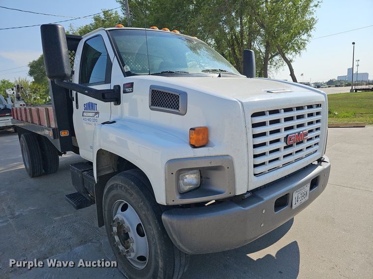 image for item DO2671 2003 GMC C7500  dump flatbed truck