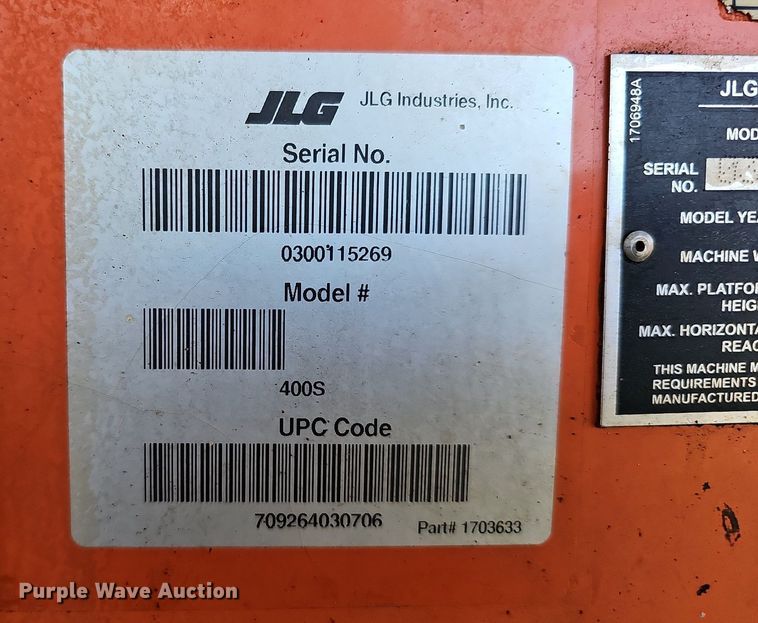 image for item DO2676 2007 JLG 400S  boom lift