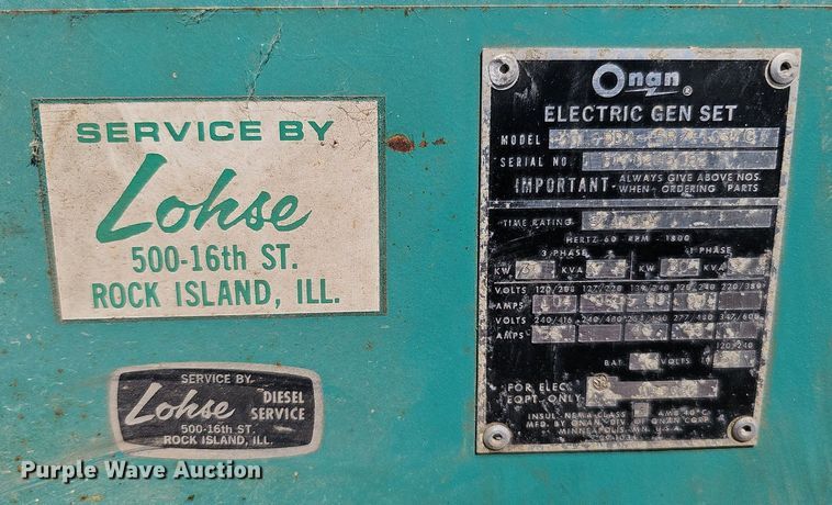 image for item DO2691 Onan 30.0DDA-15R/11037C  generator