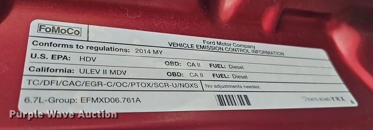 image for item DO4398 2014 Ford F250 Super Duty Lariat  SuperCab pickup truck