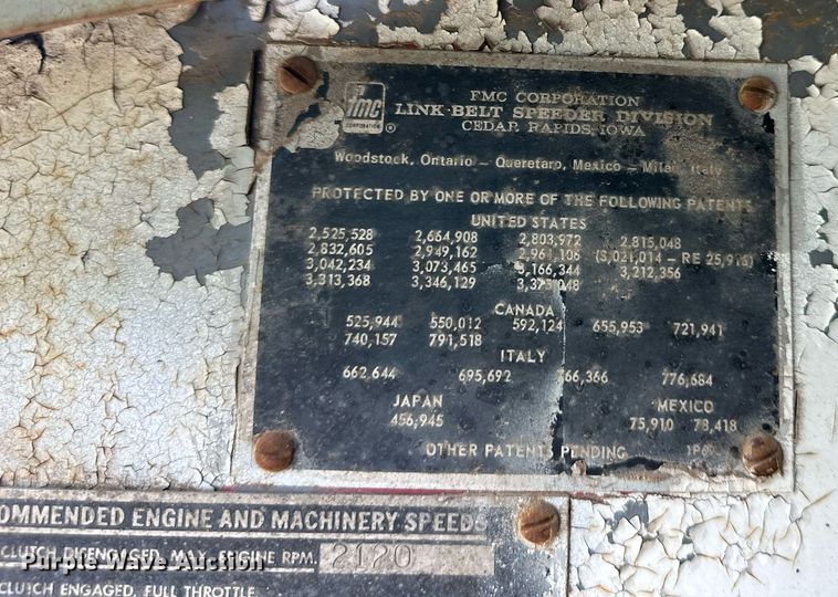 image for item DO5021 1969 Link Belt LS108B  crane