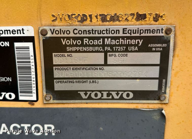 image for item DP3151 2012 Volvo DD118HF  double drum vibratory roller