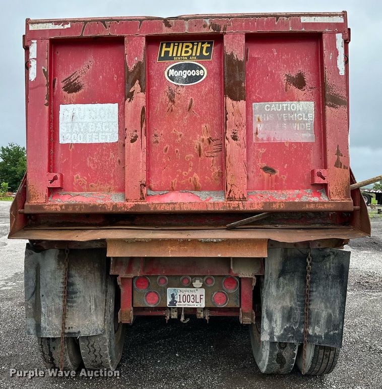 image for item DP3154 2008 Hilbilt Mongoose  end dump trailer