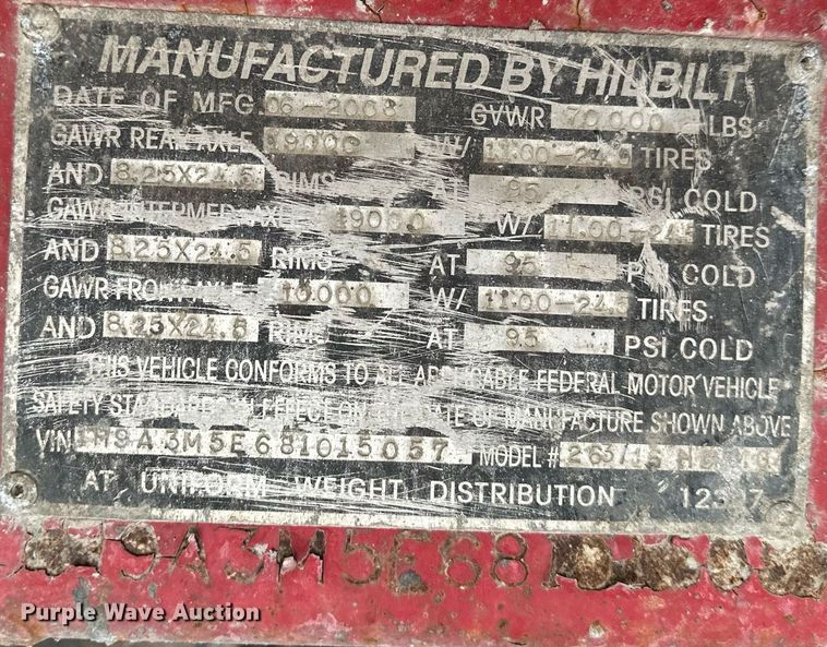 image for item DP3154 2008 Hilbilt Mongoose  end dump trailer