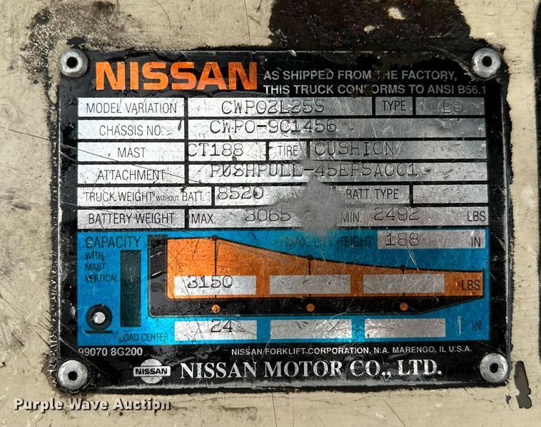 image for item DP3165 Nissan 50  forklift