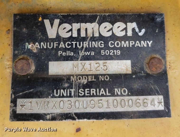 image for item DP7936 2005 Vermeer MX125  mud mixer