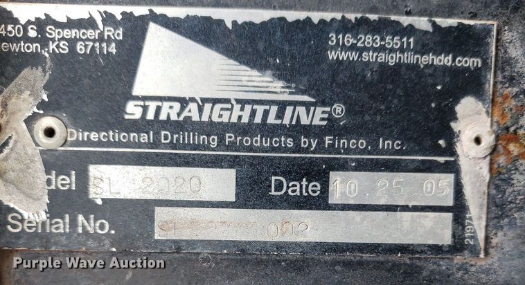 image for item DP7943 2005 Straightline 2020  directional boring unit