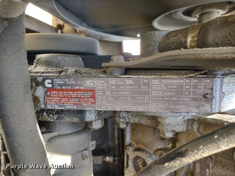 image for item DQ1699 1995 Ford F800  dump truck