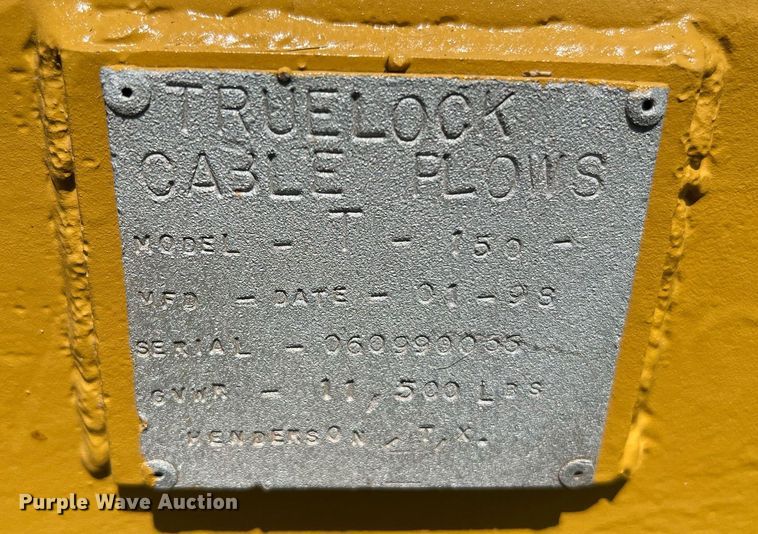 image for item DQ2052 1999 Truelock T150  reel trailer