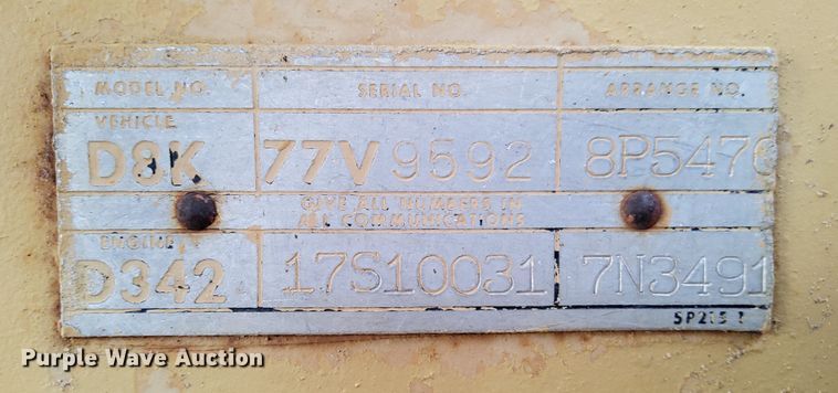 image for item DQ2059 1978 Caterpillar D8K  cable plow