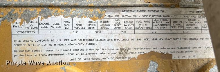 image for item DQ2064 1992 Peterbilt 379  winch truck