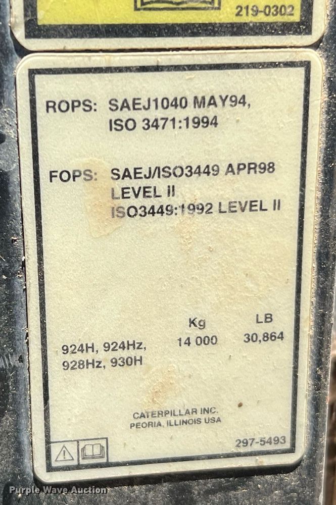 image for item DQ2069 2008 Caterpillar 924H  wheel loader