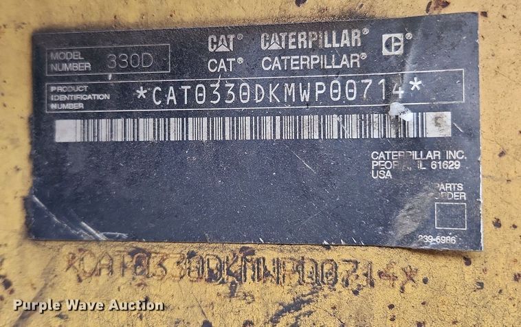 image for item DQ5395 2006 Caterpillar 330DL  excavator