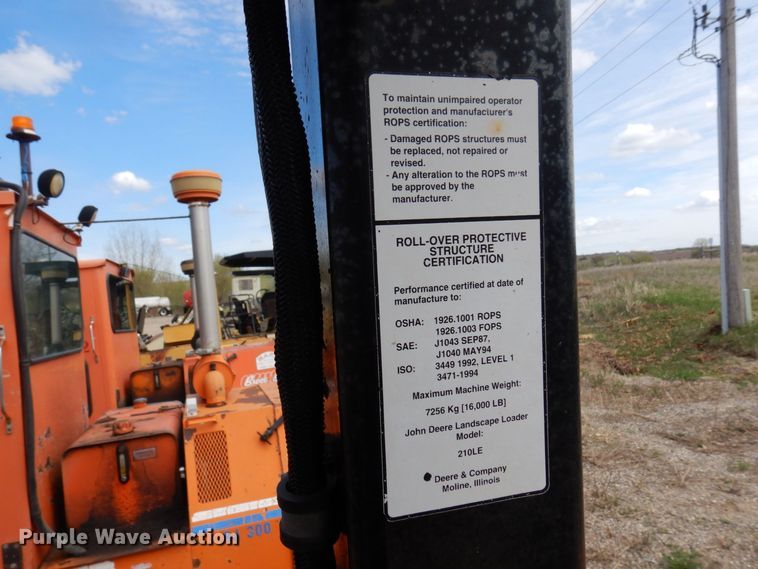 image for item DQ7326 John Deere 210LE  landscape tractor