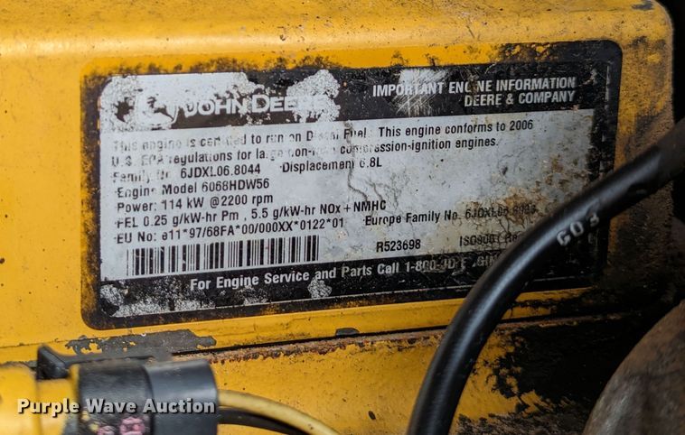 image for item DR6969 2006 John Deere 544J  wheel loader