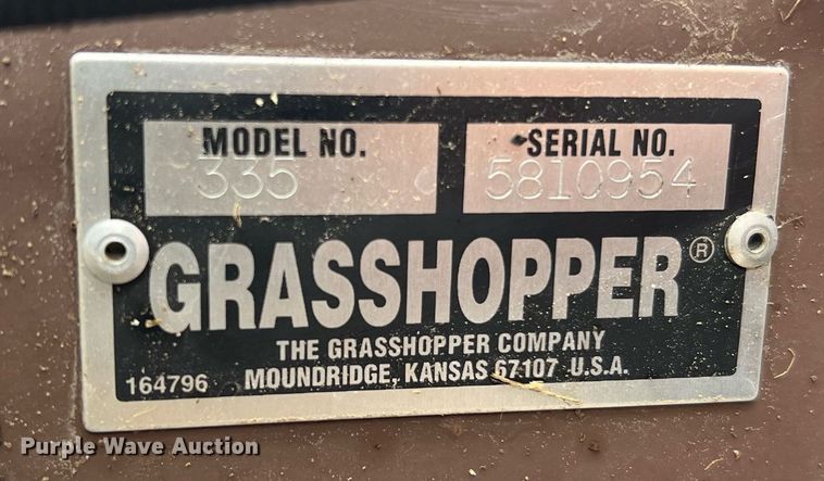 image for item II9122 Grasshopper 335  ZTR lawn mower