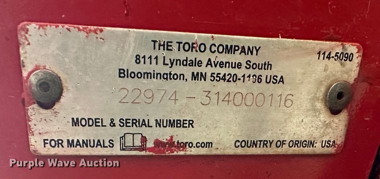 image for item JC9972 Toro TRX-26  trencher