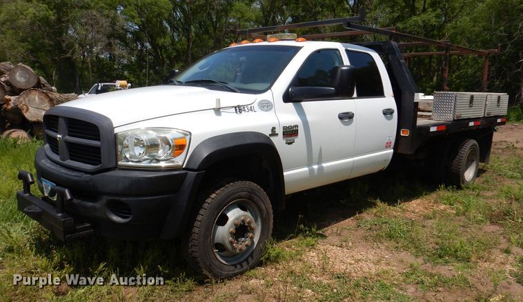 image for item JO9155 2008 Dodge Ram 5500  Quad Cab flatbed truck