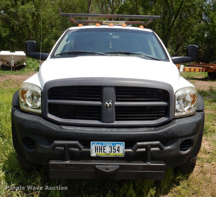 image for item JO9155 2008 Dodge Ram 5500  Quad Cab flatbed truck