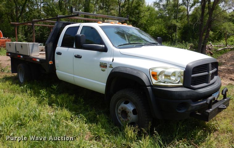image for item JO9155 2008 Dodge Ram 5500  Quad Cab flatbed truck