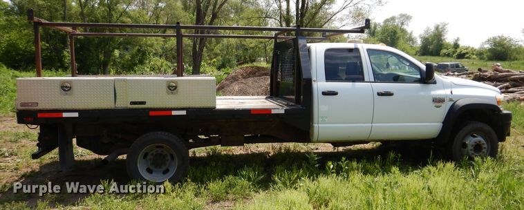 image for item JO9155 2008 Dodge Ram 5500  Quad Cab flatbed truck