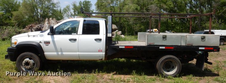 image for item JO9155 2008 Dodge Ram 5500  Quad Cab flatbed truck