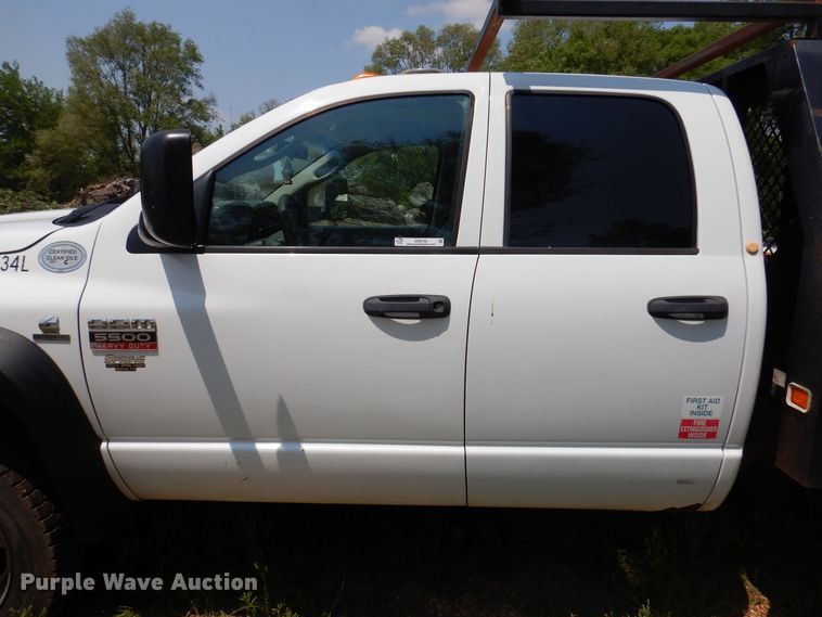 image for item JO9155 2008 Dodge Ram 5500  Quad Cab flatbed truck