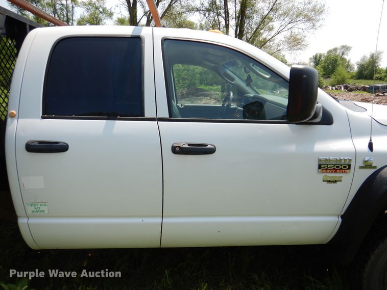 image for item JO9155 2008 Dodge Ram 5500  Quad Cab flatbed truck